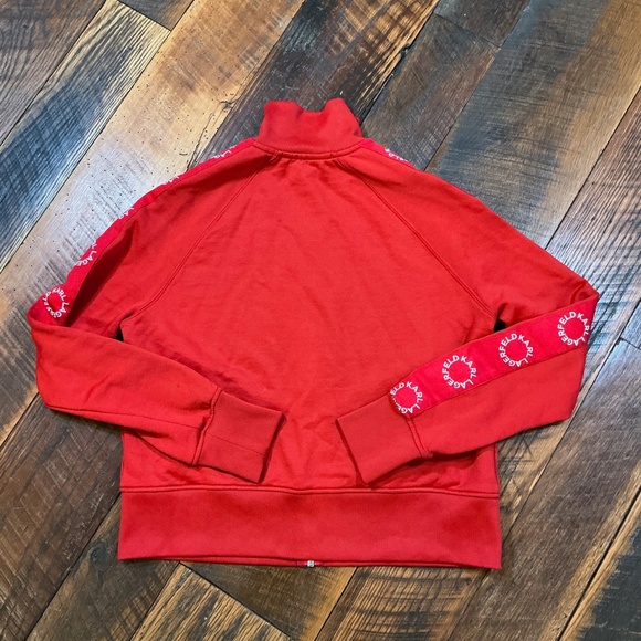 Karl Lagerfeld Paris Red Logo Track Set – Jacket & Joggers – Size Small - Picture 3 of 13